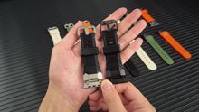 Silicone strap with stainless steel head and Ultra metal end pieces strap