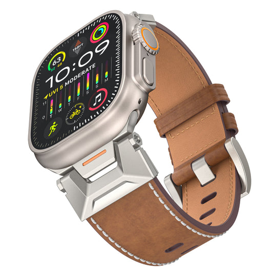 Mecha Leather Band For Apple Watch