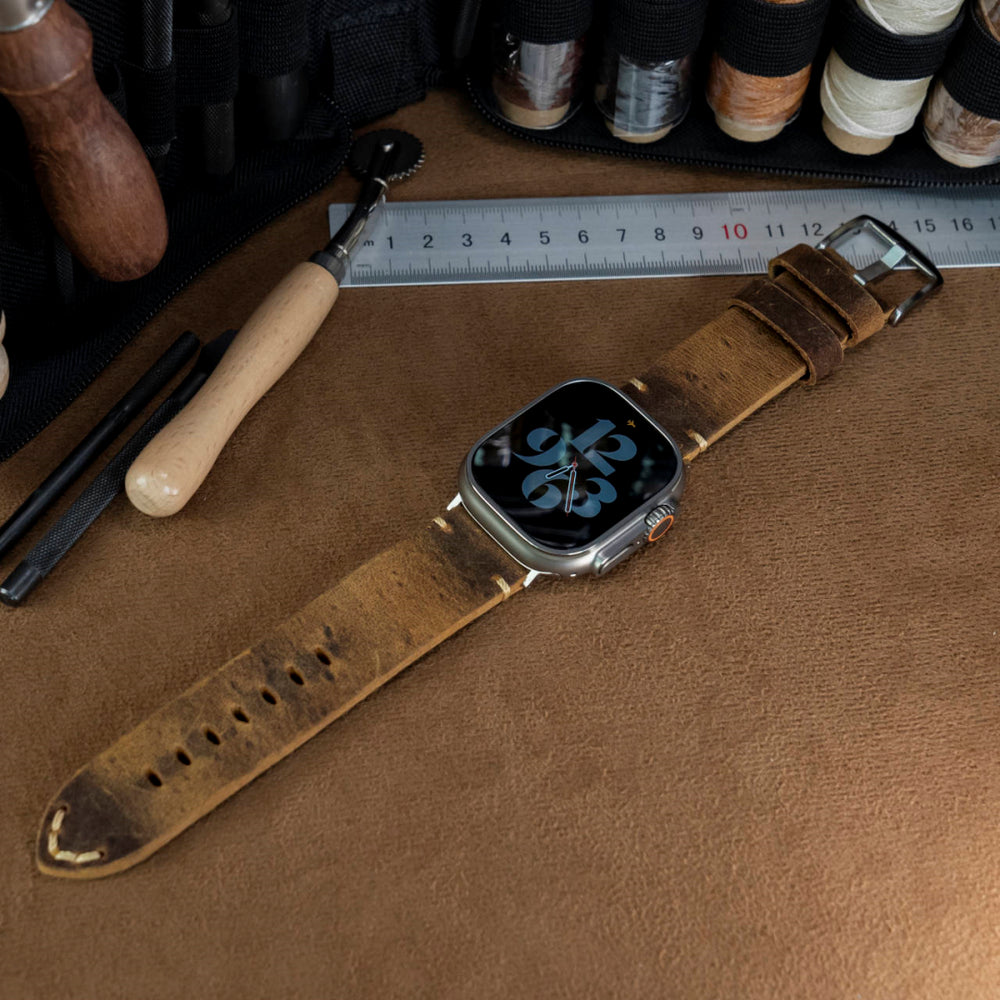 Vintage Leather Band For Apple Watch