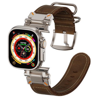 Tactical Leather Band For Apple Watch