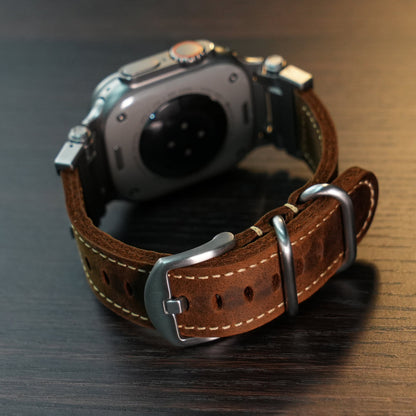 Tactical Leather Band For Apple Watch