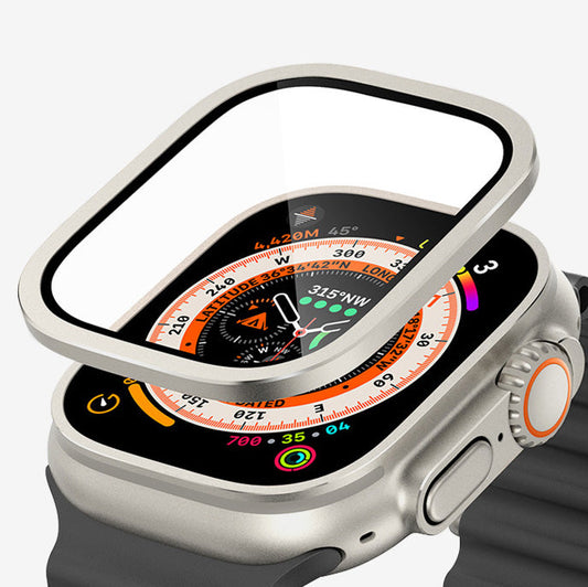 Titanium Alloy Frame Tempered Film For Apple Watch