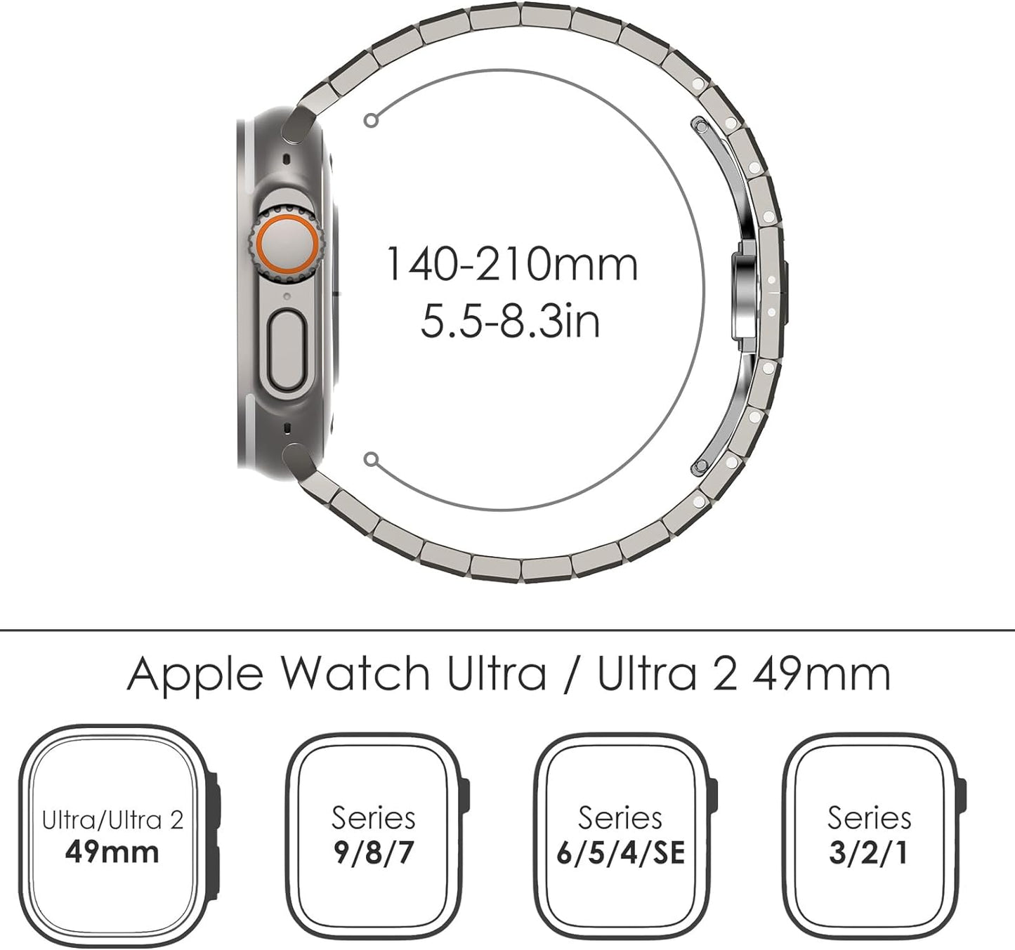 Stainless Steel Metal Watchband for Apple Watch