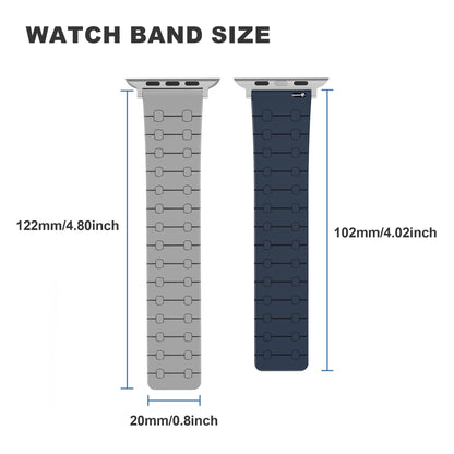 Two - color Silicone Magnetic Watch Strap (New Style)