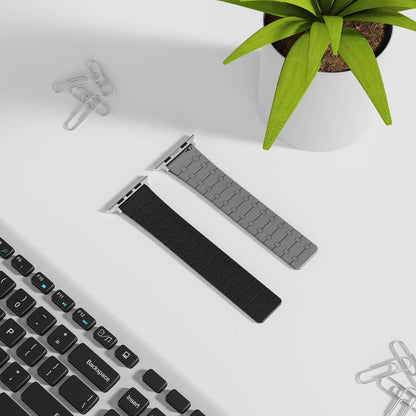 Two - color Silicone Magnetic Watch Strap (New Style)