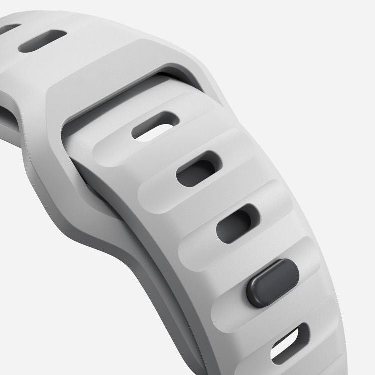 Silicone reverse - buckle watch band