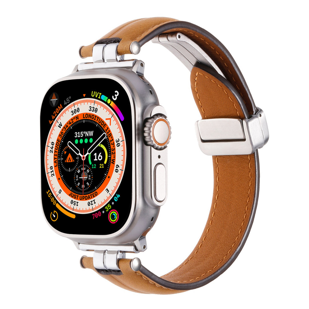 Magnetic Leather Band For Apple Watch