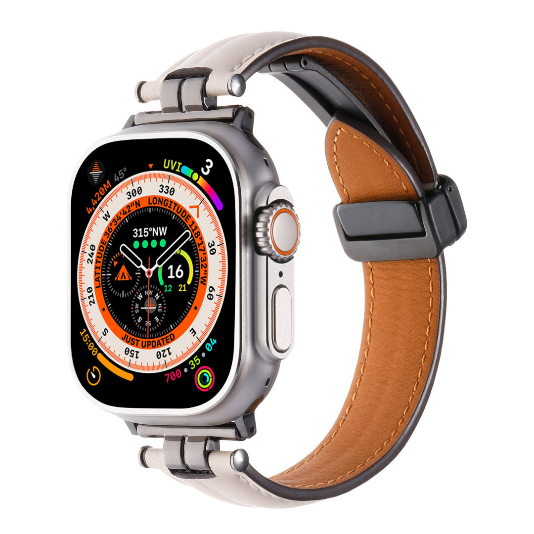 Magnetic Leather Band For Apple Watch