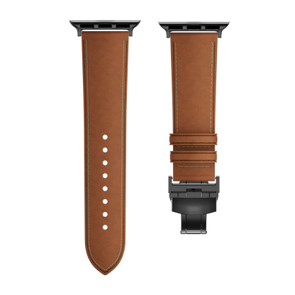 New Leather Butterfly Buckle Band For Apple Watch