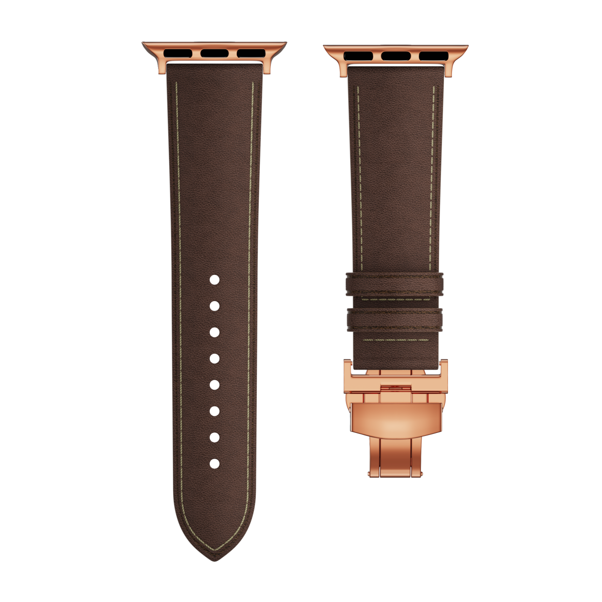 New Leather Butterfly Buckle Band For Apple Watch