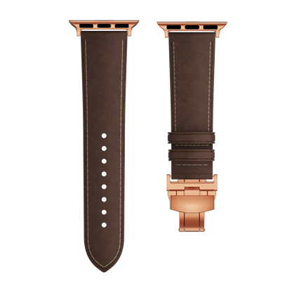 New Leather Butterfly Buckle Band For Apple Watch