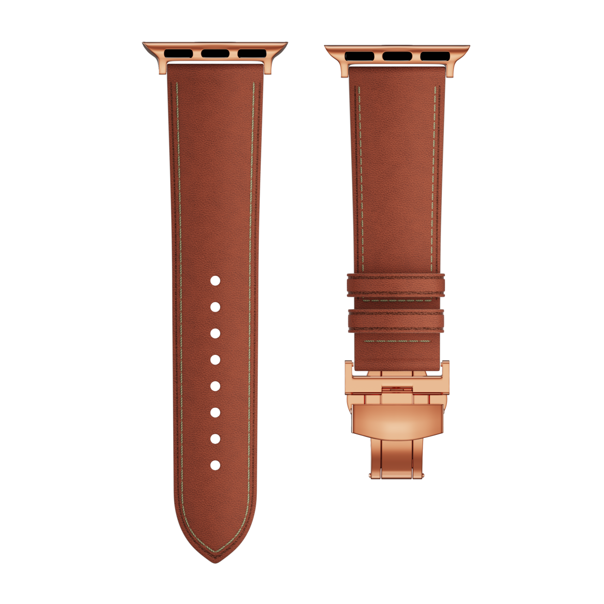 New Leather Butterfly Buckle Band For Apple Watch