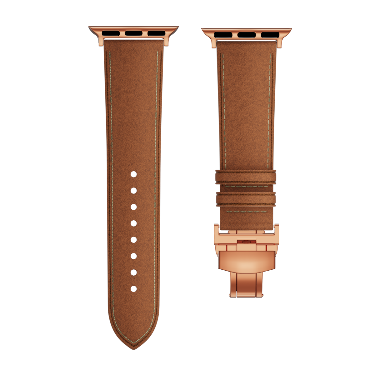 New Leather Butterfly Buckle Band For Apple Watch