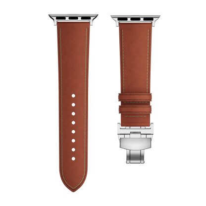 New Leather Butterfly Buckle Band For Apple Watch