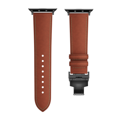 New Leather Butterfly Buckle Band For Apple Watch